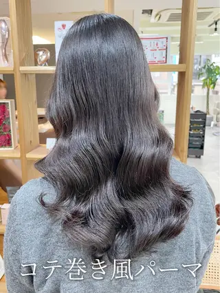 ロング 韓国風パーマ/ヘア セット/店長みづきのヘアスタイル