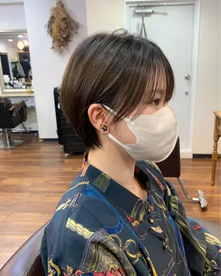 ショート 縮毛矯正/ショート/ レイヤー/畑中正敏のヘアスタイル