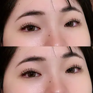 マツエク・マツパ レイヤー/顔周り/透 明感カラー/うる艶のヘアスタイル