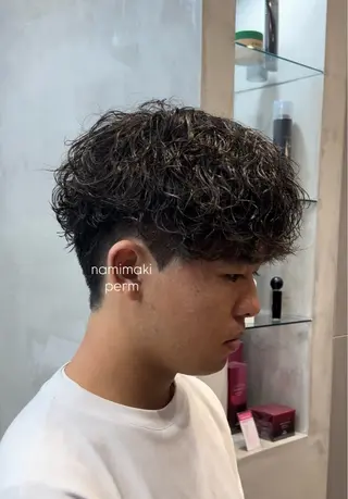 ショート パーマ メンズ しずく🤍🧸 / fifthパーマのヘアスタイル