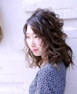 セミロング まつパ・ヘアセット ♡Chinami♡のマツエク・マツパデザイン