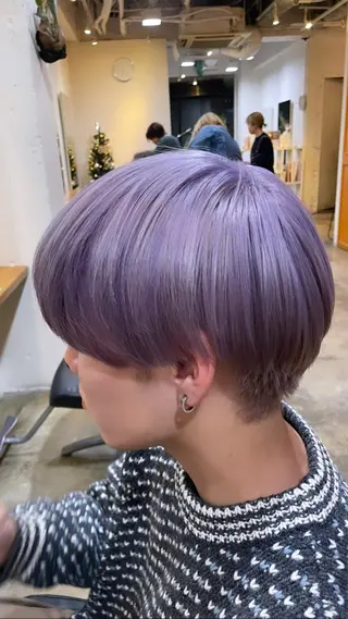 ミディアム カラー メンズ RIN／韓国ヘア レイヤーカットのヘアスタイル