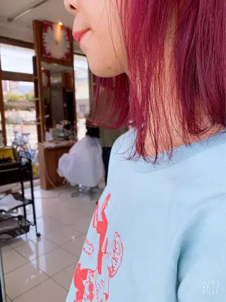 ミディアム カラー ヘアアレンジ 脱白髪染め美容師 竹内涼乃のヘアスタイル