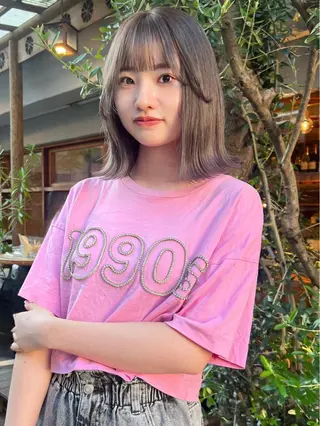 セミロング AI TOKYO　S所属・mizuki 【韓国レイヤー】のヘアスタイル