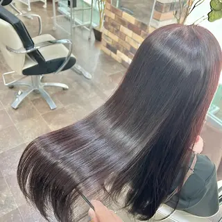 ロング カラー スパークヘア所属・大人女性の縮毛矯正/ 艶髪職人/馬渕樹のヘアスタイル