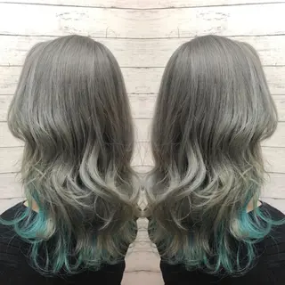 セミロング カラー 韓国ヘア🤍髪質改善 🇰🇷AKANEのヘアスタイル