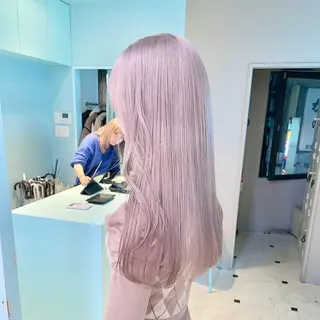 ロング カラー ハイトーン/韓国 レイヤー/るか🎀のヘアスタイル