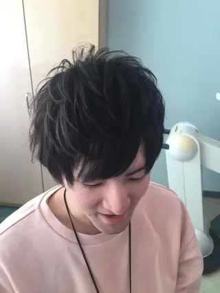 ショート カラー パーマ メンズ EMANON新宿西口所属・新宿/髪質改善/ 美髪矯正✨浅江通友のヘアスタイル