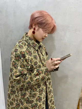 ショート カラー ヘアアレンジ ブリーチダブルカラー ハイライト/山本喜熙のヘアスタイル