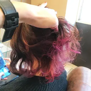 ミディアム カラー パーマ ヘアアレンジ ネイル 🫧代表/新宿駅近/ 限定価格🫧田辺貴裕のヘアスタイル