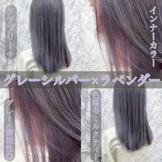 ロング カラー y.s.h所属・ハイトーンカラー🌈 メンズパーマ鈴木康平のヘアスタイル