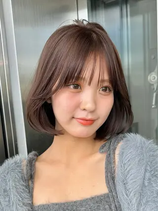 ミディアム はるか/ヘアアレンジ ブリーチなしカラー♡のヘアスタイル