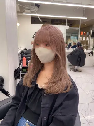 セミロング カラー ヘアアレンジ Over hair所属・Over hair_ misakiのヘアスタイル