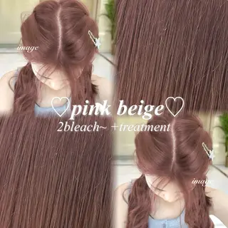 ロング カラー ヘアアレンジ 🤍淡色ピンク&ラベ ンダーYUKI🤍のヘアスタイル