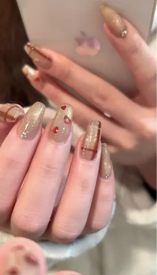 ネイル 🎀チーク/ちゅるん 🫧chisa🎀のネイルデザイン