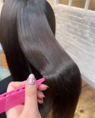 セミロング 【💖ブリーチ/ 縮毛矯正】あおい🌷のヘアスタイル