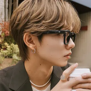 ショート カラー 似合わせ🎀 Miku♡のヘアスタイル