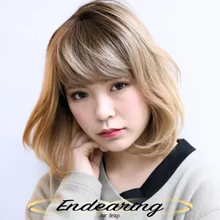 カラー Endearing 銀座/レイヤーカットのヘアスタイル
