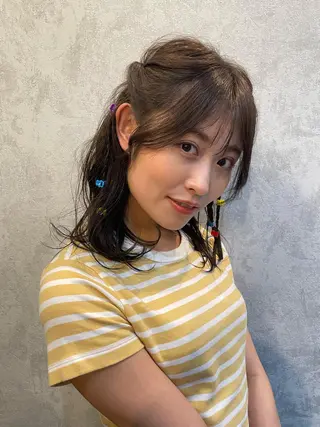 セミロング ヘアアレンジ SHANTi 飯塚 ヘアセット/髪質改善のヘアスタイル