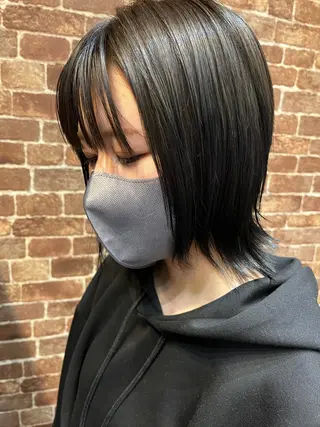 ミディアム カラー パーマ ヘアアレンジ メンズ キッズ ネイル マツエク・マツパ アイブロウ times salon名駅所属・久木原 ゆりのヘアスタイル