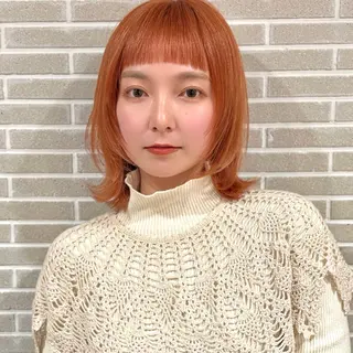 ミディアム カラー レイヤーカット⭐️ ブリーチ桑原 日花理のヘアスタイル