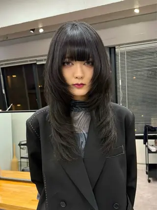 ロング レイヤー・ウルフ モデル✵HARUTOのヘアスタイル