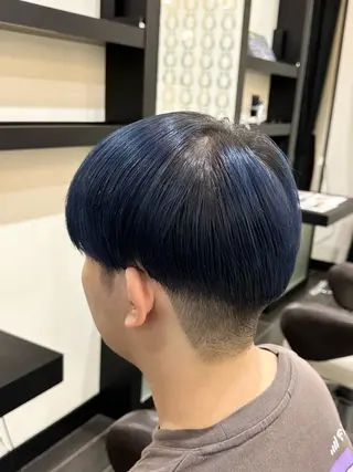 ショート カラー メンズ プログレス小平小川所属・フェザー/波巻き 雫石大夢のヘアスタイル