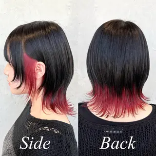 ショート カラー ヘアアレンジ ｲﾝﾅｰｶﾗｰ屋さん 🫧伊藤拓実のヘアスタイル