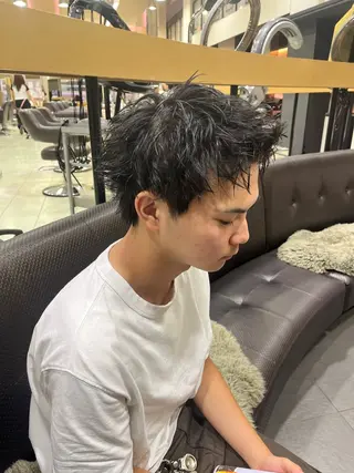 ショート シャドウパーマ/メン ズカット/だいじゅのヘアスタイル