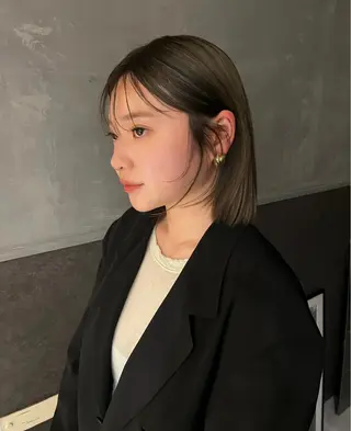 ミディアム カラー 田中 里奈のヘアスタイル