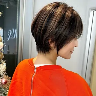 ショート レイヤーカット/ 堺 健人のヘアスタイル