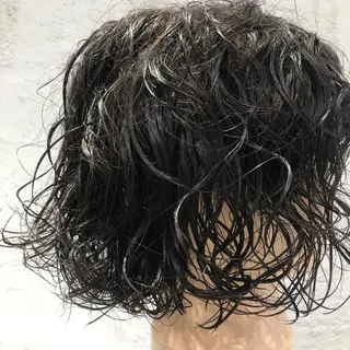 ショート パーマ ハイトーン/ブリーチ 似合せカット/パーマのヘアスタイル