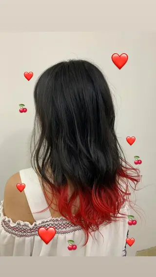 ロング カラー benji所属・Hamatsu Misakiのヘアスタイル