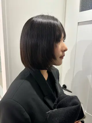 ミディアム Yuzu️🫧/艶 ハイトーン/韓国ヘアのヘアスタイル