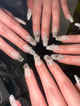 ネイル 33nail✴️栄 スミレ❇️Gel-xのネイルデザイン