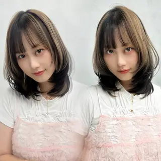 ミディアム カラー ブリーチなし/レイヤ ー特化🌈Tommyのヘアスタイル