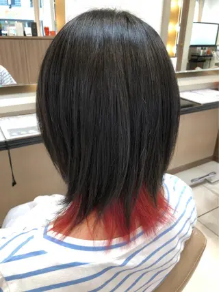ミディアム カラー 船戸 靖子のヘアスタイル