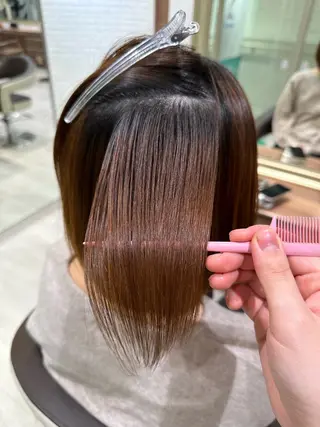 ミディアム 清瀬駅/痛ませない 縮毛矯正/山崎のヘアスタイル