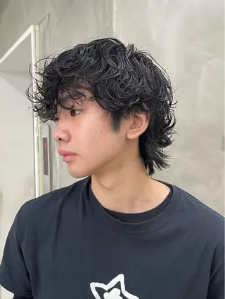 パーマ メンズ メンズカット パーマ[佐橋]のヘアスタイル