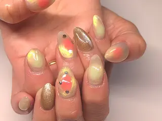ミディアム AQUA nailのネイルデザイン