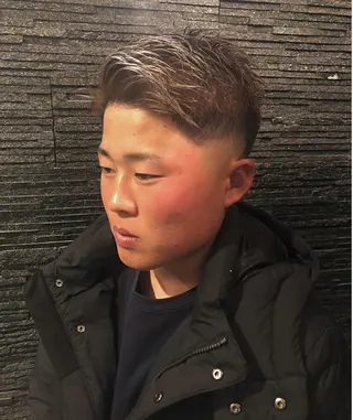 ショート カラー パーマ メンズ HIRO GINZA BARBER SHOP 大阪所属・木村 りきのヘアスタイル