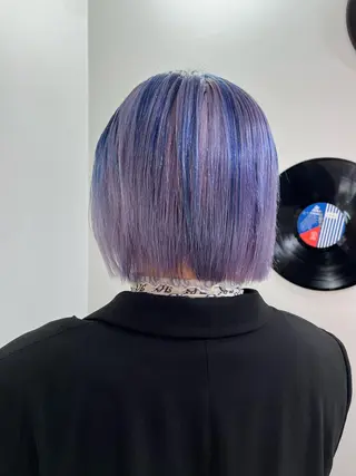 ショート カラー ヘアアレンジ 🧨ブリーチー×ボブ レイヤー💎じゅえるのヘアスタイル