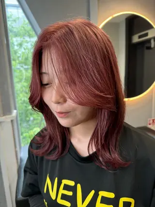 ミディアム カラー dao/ミルクティー /ブラウン/ブロンドのヘアスタイル