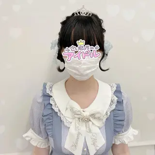 セミロング ヘアアレンジ 💖透明感カラー💖 坂本万由子のヘアスタイル