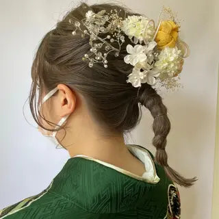 ミディアム ヘアアレンジ ホリケ アオイのヘアスタイル