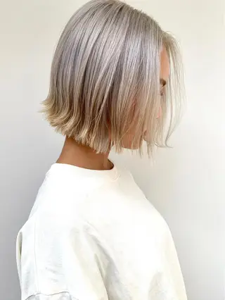 ショート カラー 退色まで透明感ある ダブルカラー/リクのヘアスタイル