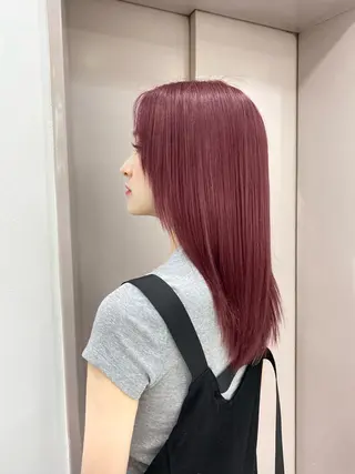 セミロング カラー vajra所属・韓国ヘア🩶리나🤍 りぴのヘアスタイル