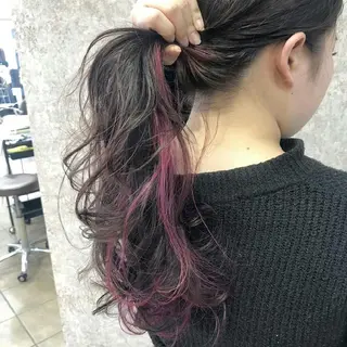 ロング Luisハイライト　 喜連瓜破、髪質改善のヘアスタイル