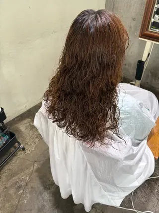 セミロング メンズパーマ/暖色 tsugu💞のヘアスタイル