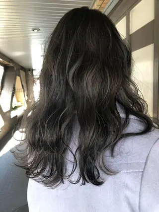 セミロング カラー はだゆうき @hadadan08のヘアスタイル